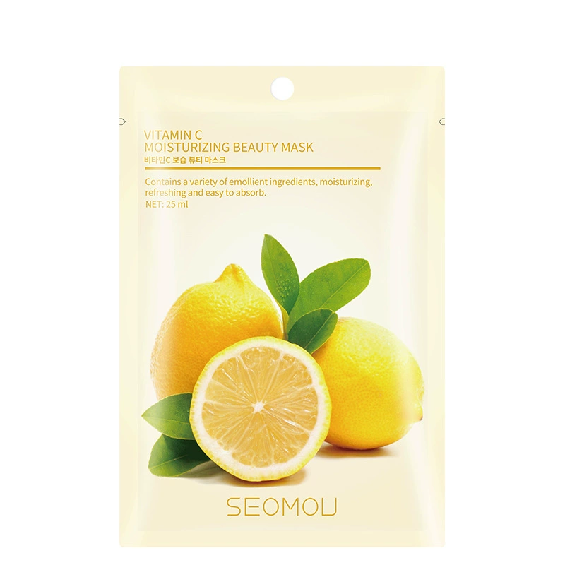 SEOMOU English-Packaged Fruit Sheet Masks — Model or product usage, view 2